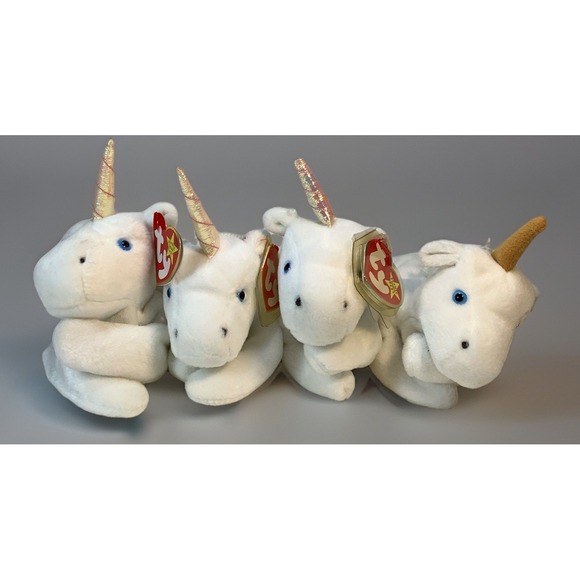 4 Ty Beanie Babies Mystical Unicorns Mystic NWT So Cute! - Picture 1 of 2